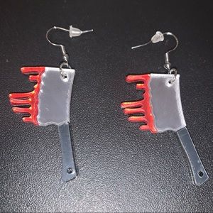 Halloween Bloody Kitchen Knife Earrings